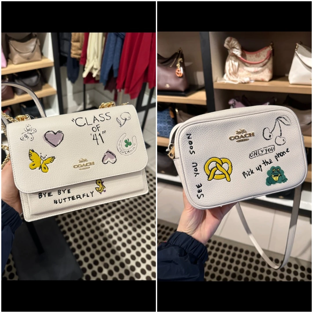 COACH/蔻驰白色涂鸦 斜挎包 相机包风琴包 合集