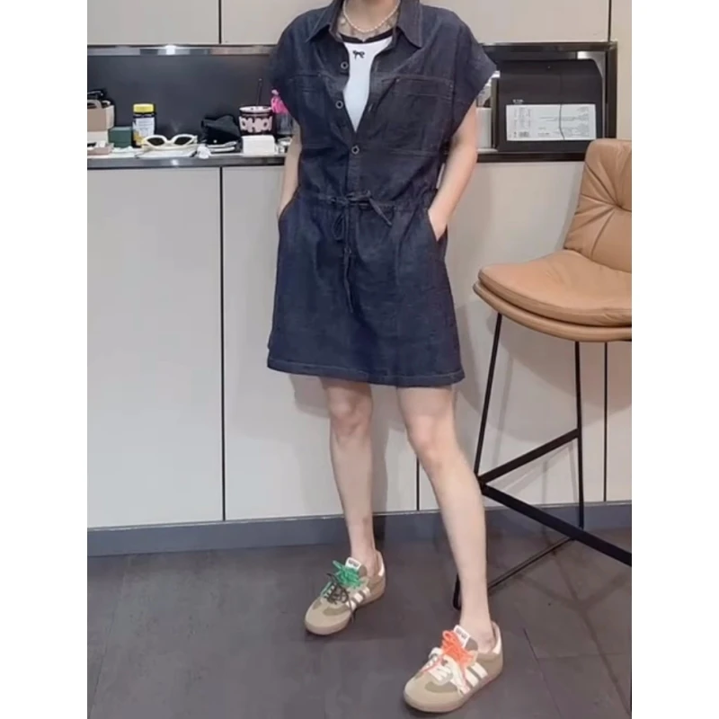 80-160斤微胖大码牛仔裙女春夏收腰显瘦连衣裙半身裙气质百搭短裙