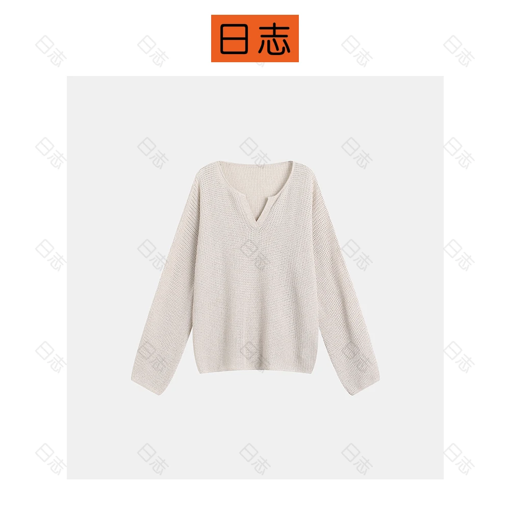 PIPO长袖女不起球毛针织衫罩衫小领口时尚上衣气质连帽DD52Z448