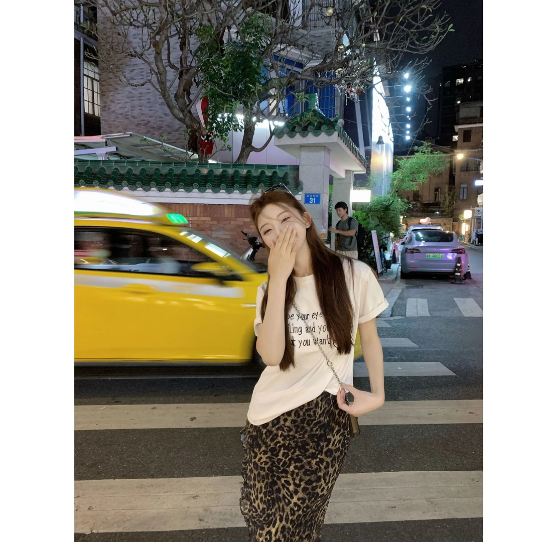 SZA【氧气日记】夏季新款韩系百搭好看圆领休闲短袖T恤上衣A-1816