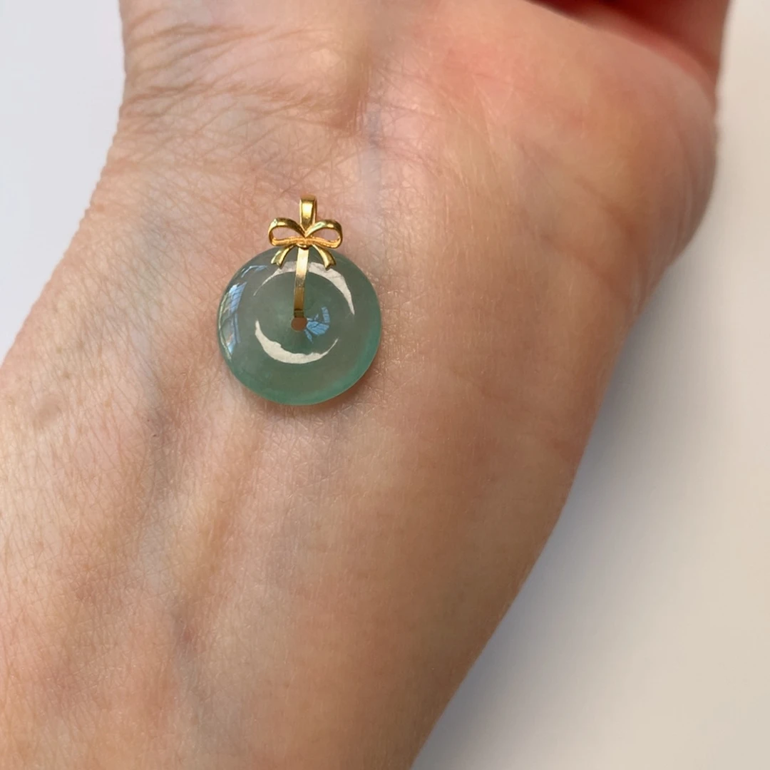 翡翠颈饰18K金镶嵌平