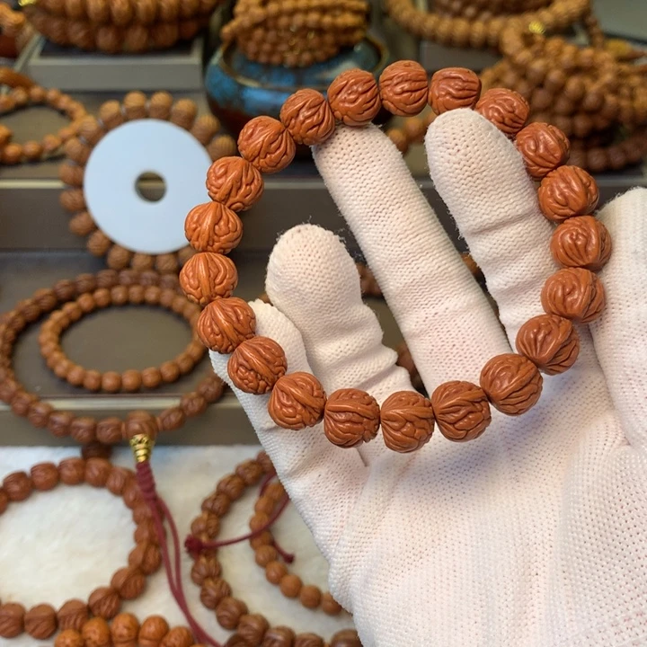 h***j手串桃核秦岭龙纹