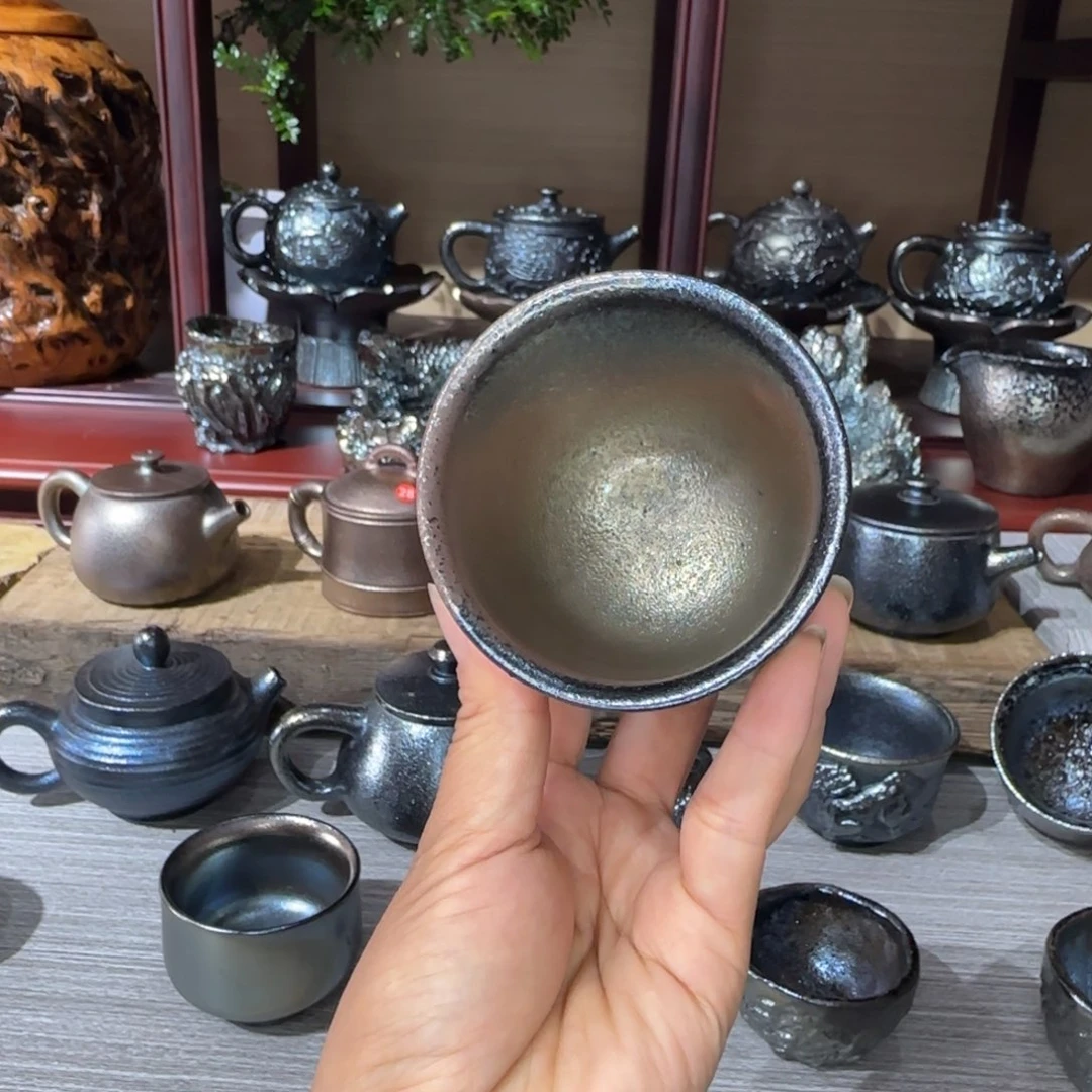 建水紫陶柴烧杯微瑕失园