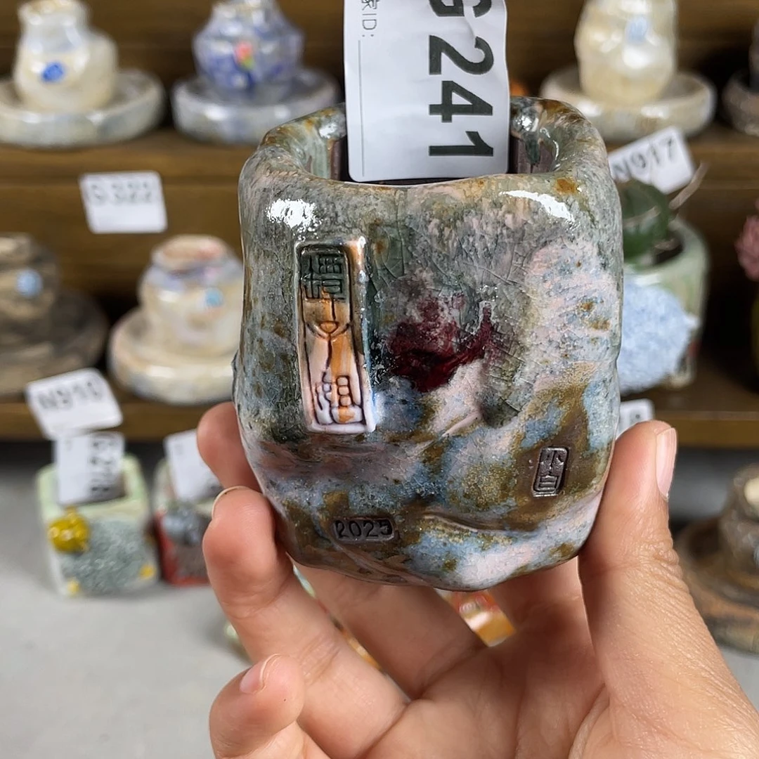 坛子姐花盆  小白孤品 内口4.2百搭