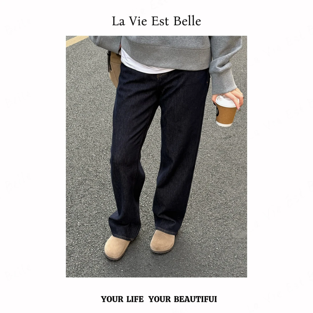 【都市漫游】Q暖绒纤维水洗痞帅风加绒加厚款时尚牛仔裤KZ-K116