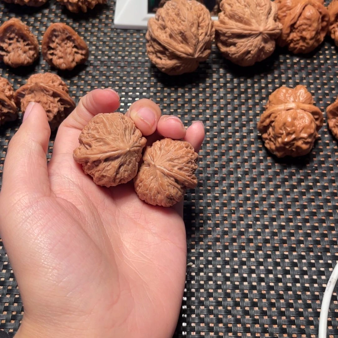 吊坠文玩核桃铁锤半壁