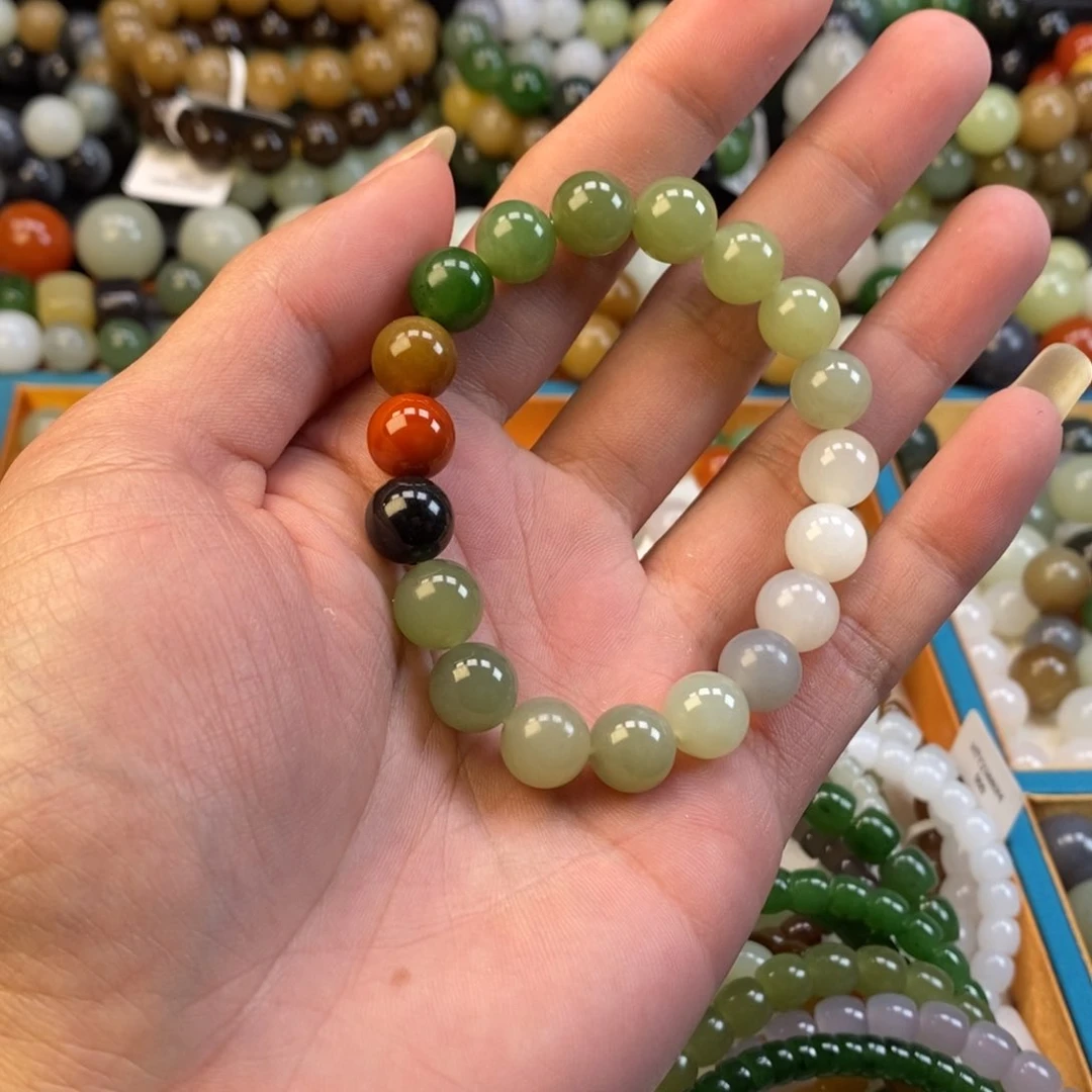 和田玉手串未镶嵌卡10福利多宝