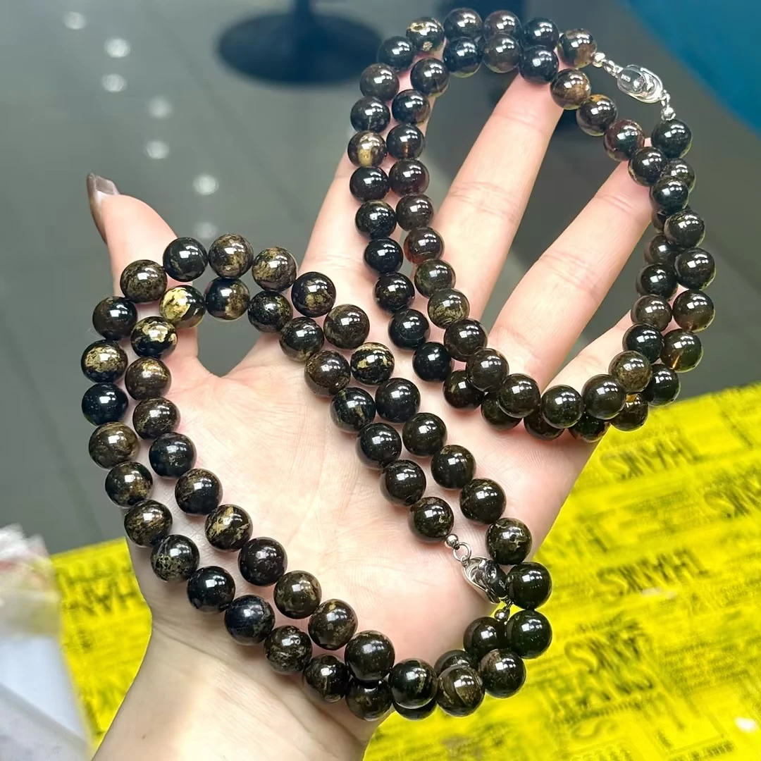 【ZX】星际天翁珀项链-约9mm（多样性发其一）