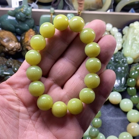 未镶嵌蛇纹石玉手链