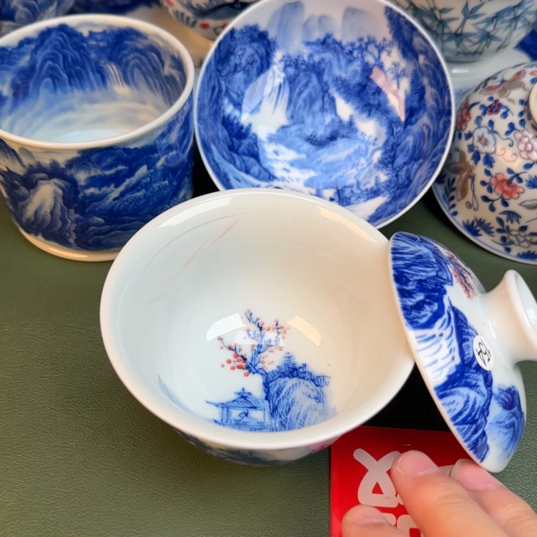 彦祖纯手工手绘茶具154裂