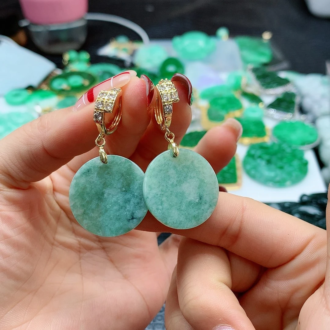 【闪购商品】翡翠耳饰未镶嵌，