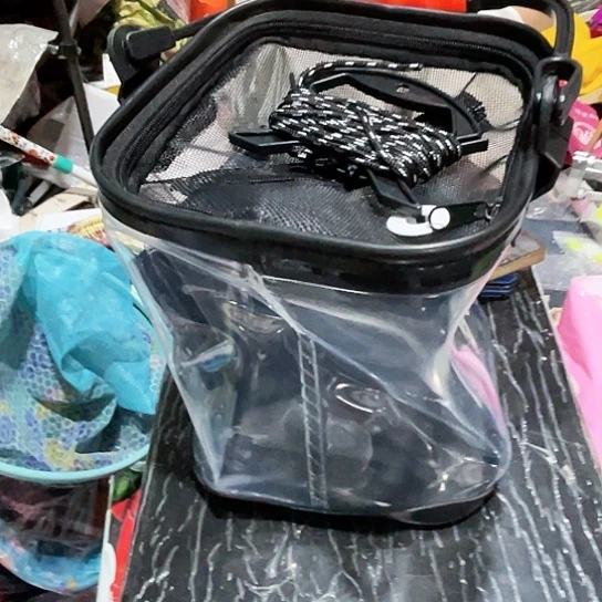 透明折叠打水桶新