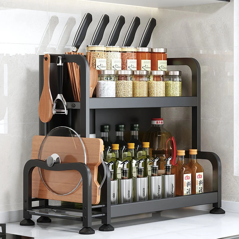 【4413人收藏】佳帮手厨房收纳置物架免打孔角落空间调料架台面转角