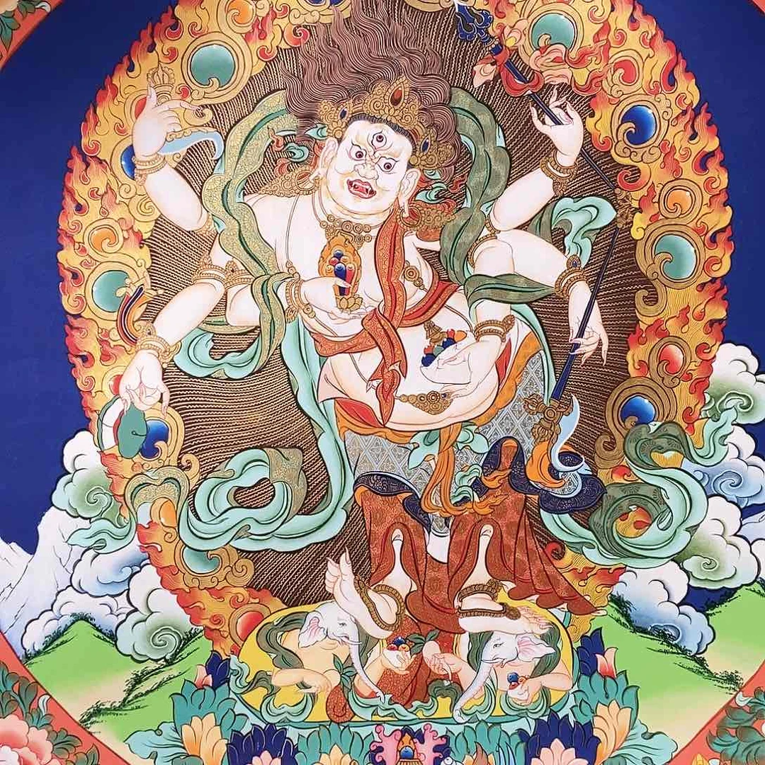 装裱画欢*歌尼泊尔手绘唐卡画芯