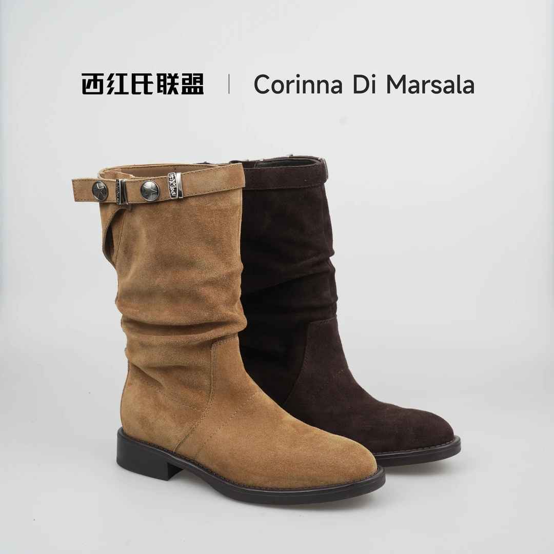 【西红氏联盟】秋冬新款时尚复古百搭时装靴X22202576-11