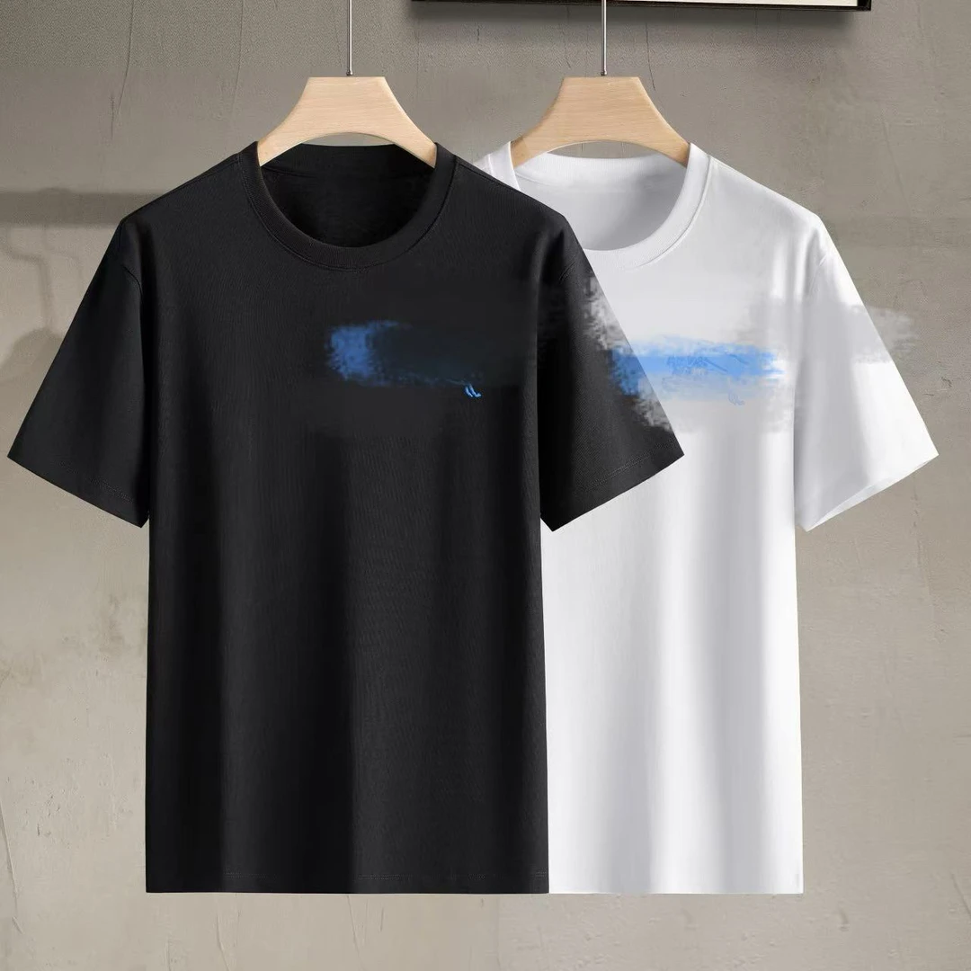 340斤小人骑马小标刺绣大码男士夏季透气