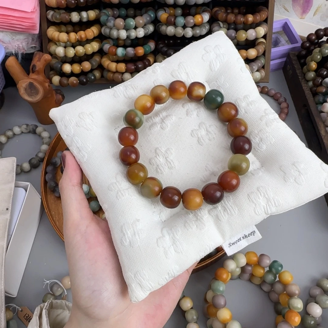 白玉菩提吊坠干磨 虎皮卷