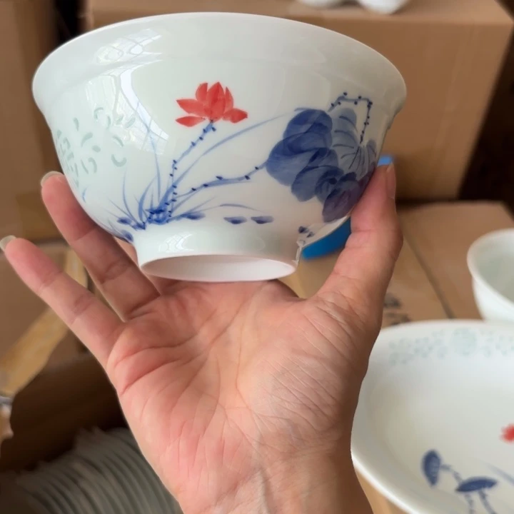 王***鹏青瓷景德镇陶瓷米饭碗十六个