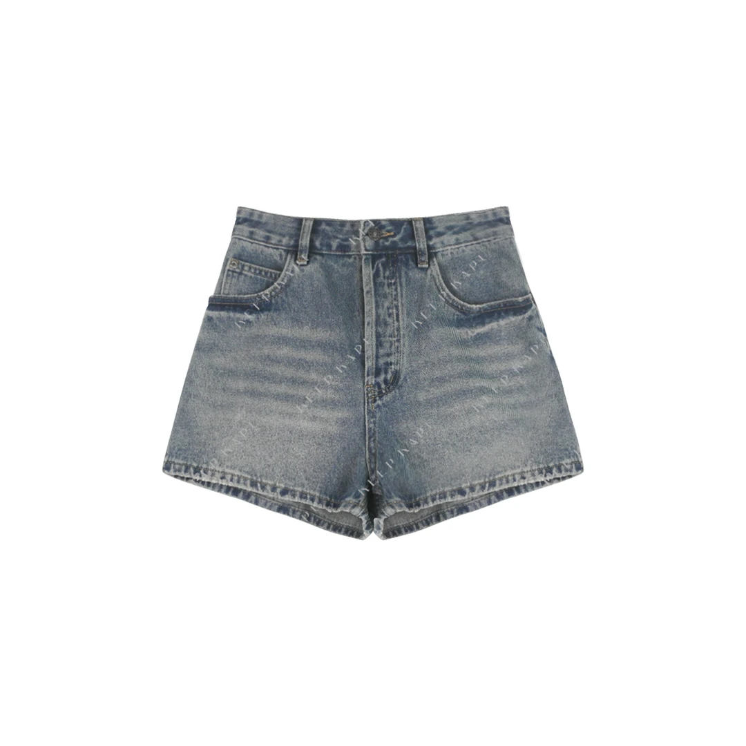 KEEP KAPU靠谱【Newjeans】腿精秘籍100棉复古水洗牛仔短裤KP253092