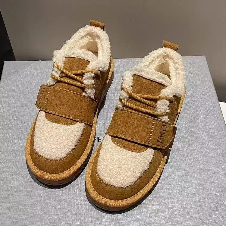 H2587【玛丽珍绒鞋】绒面设计.保暖厚底防滑休闲鞋