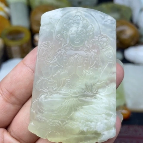 蛇纹石玉未镶嵌颈饰104