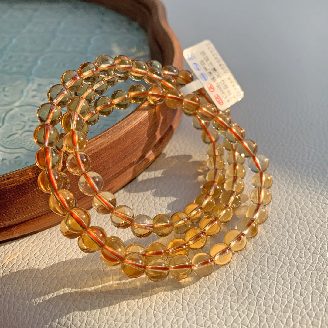 天然高净体水晶黄水晶紫水晶多圈手链手串材质可选多样性发一DQ05