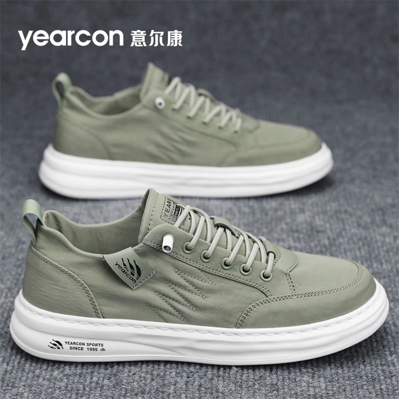 意尔康男鞋夏季透气冰丝休闲平板鞋懒人开车一脚蹬老北京布鞋男士