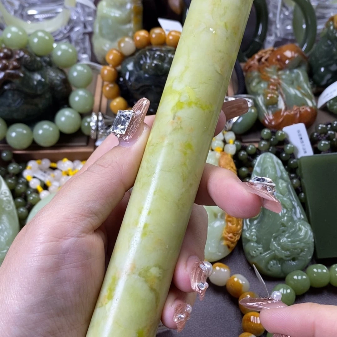 蛇纹石玉合金赶面棍