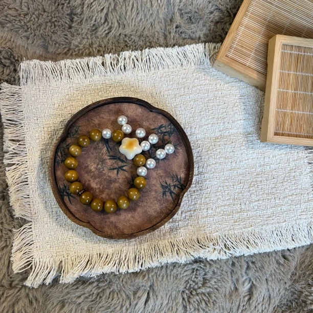 金丝楠木单圈配饰手串