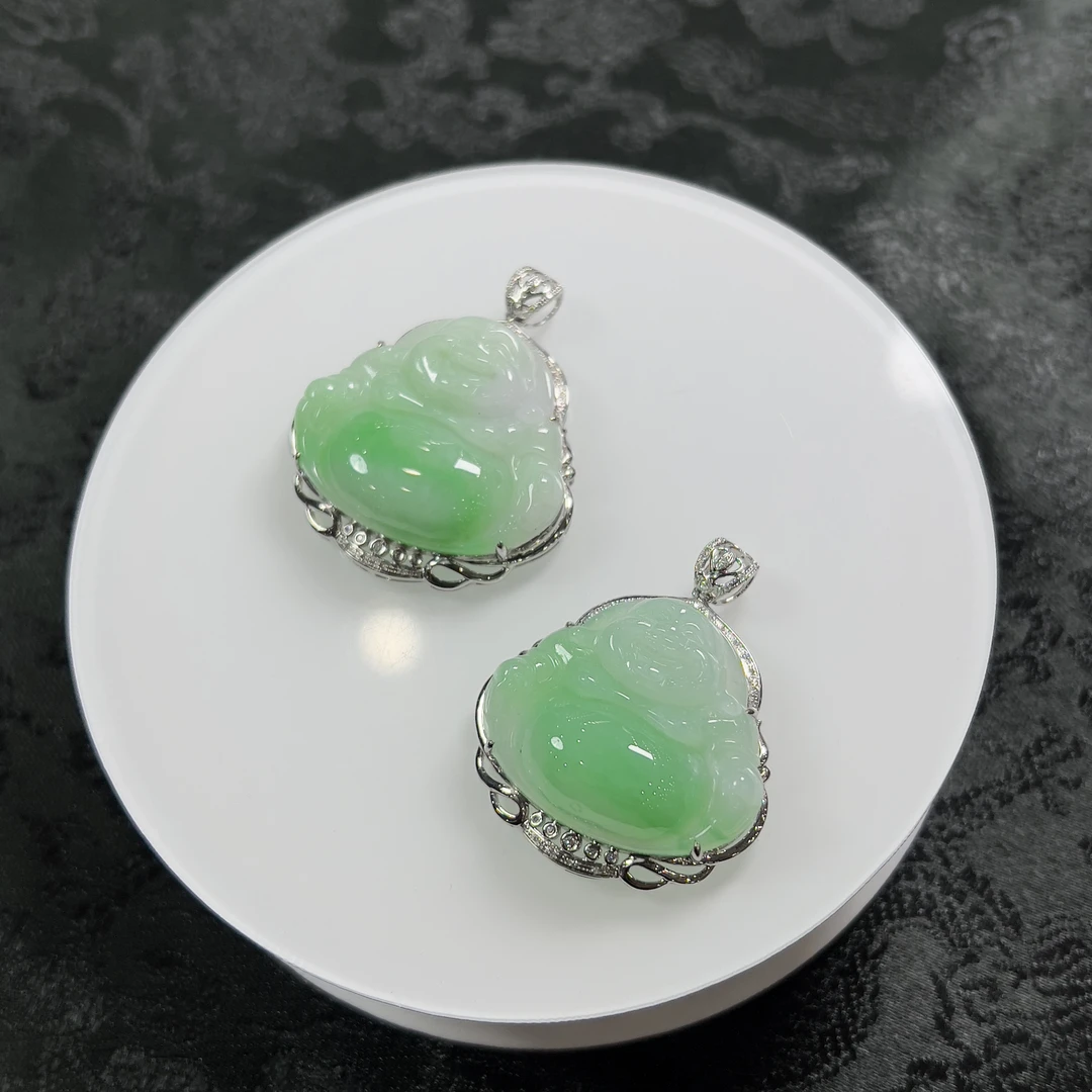 【75656】 绿佛公吊坠 天然缅甸A货翡翠多样性发一