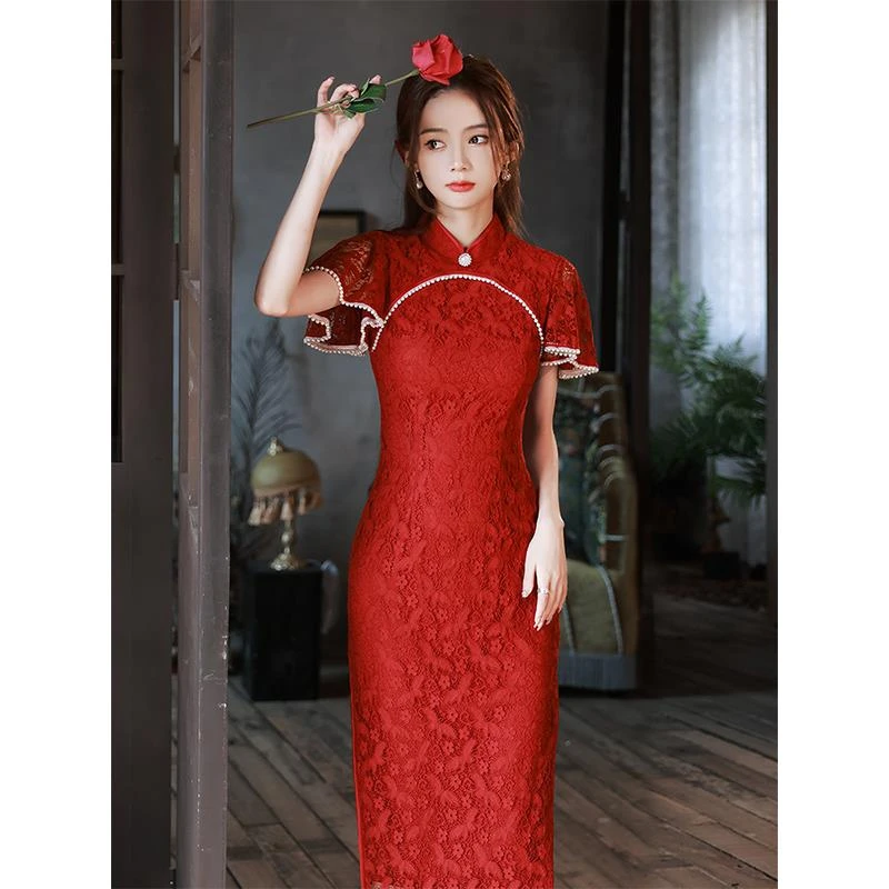 高考送考旗袍2025年新款旗开得胜夏季订婚礼服年轻款高级感敬酒服