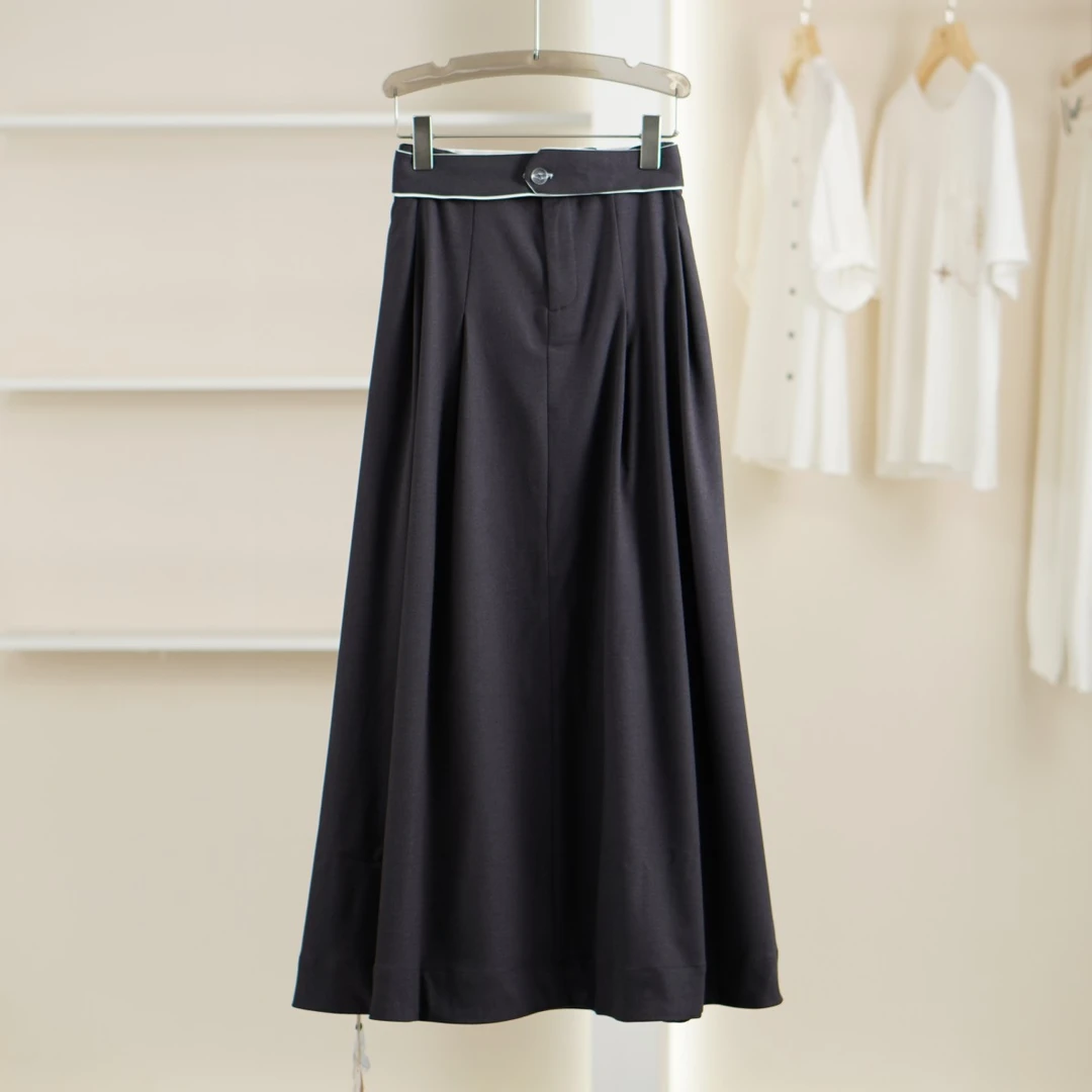 麦迪尚品【崔】50512301 春秋时尚气质简约长半裙品牌撤柜女装