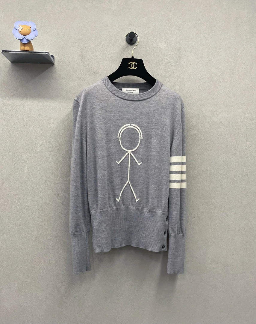 99新 THOMBROWNE TB汤姆·布朗 火柴人图案针织衣/尺码1/VH001007