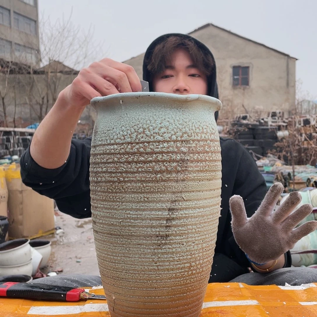 红陶宜兴紫砂花盆