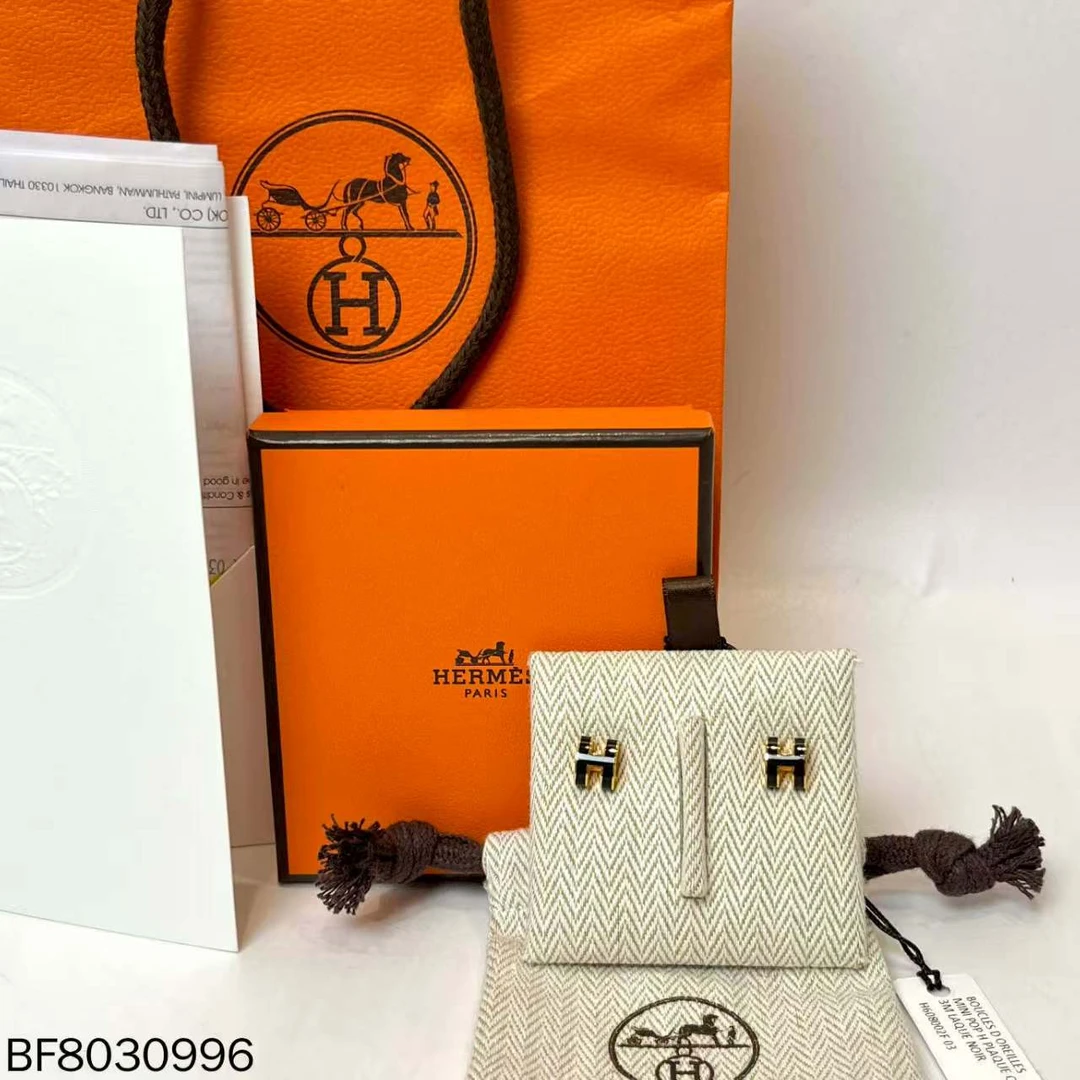 99新 Hermes/爱马仕 mini POP耳环/BF8030996