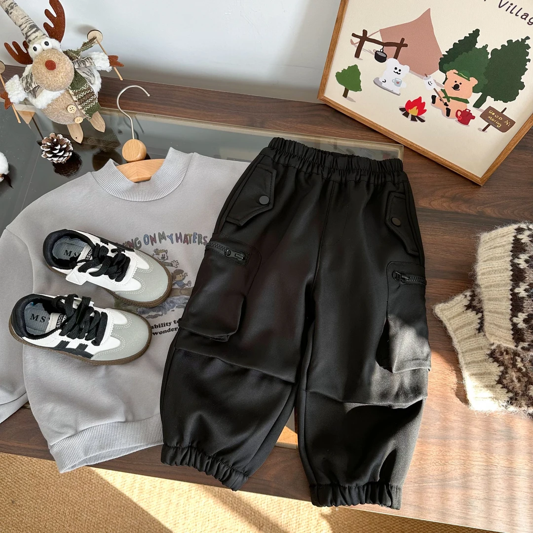 【朱鑫宇专属】2024年新款儿童加绒百搭休闲裤BMD3995