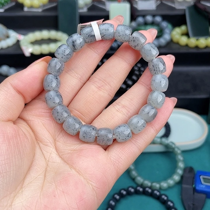 和田玉未镶嵌手链新疆喀拉喀什河青花卡10