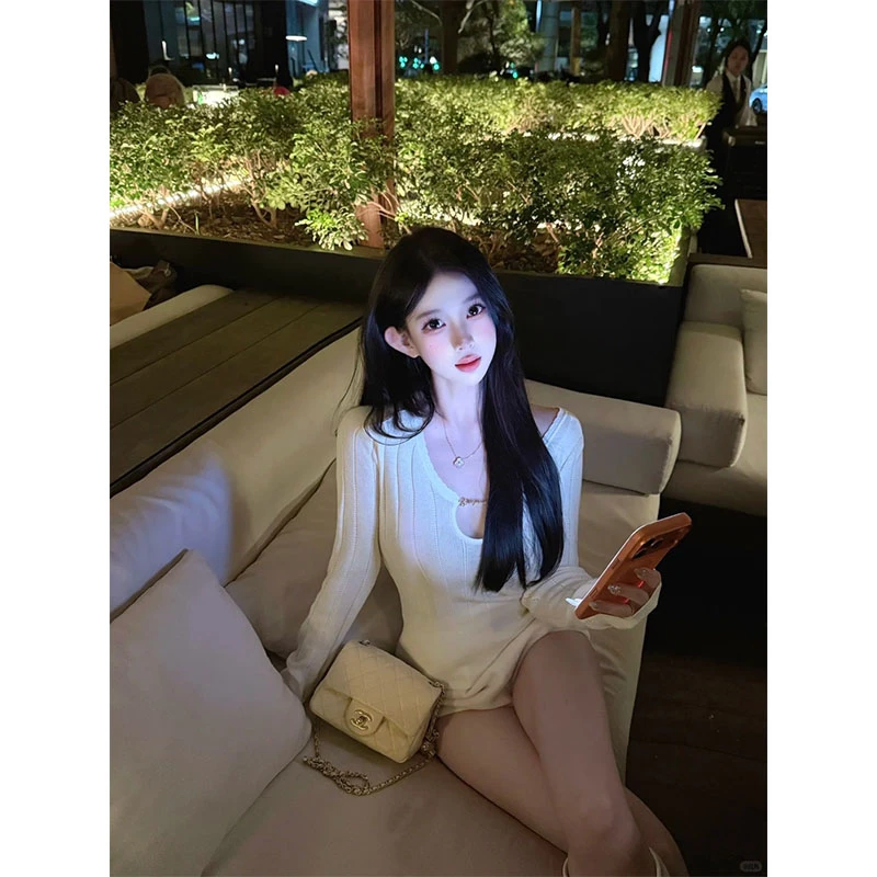 2025韩版纯欲风显瘦修身百搭时尚上衣穿搭气质高腰a字半身裙套装