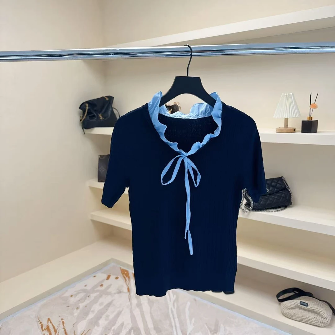 【文5110】 高支高端重工假两件针织衫