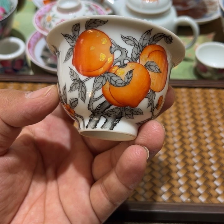 纯手绘精品盖碗杯