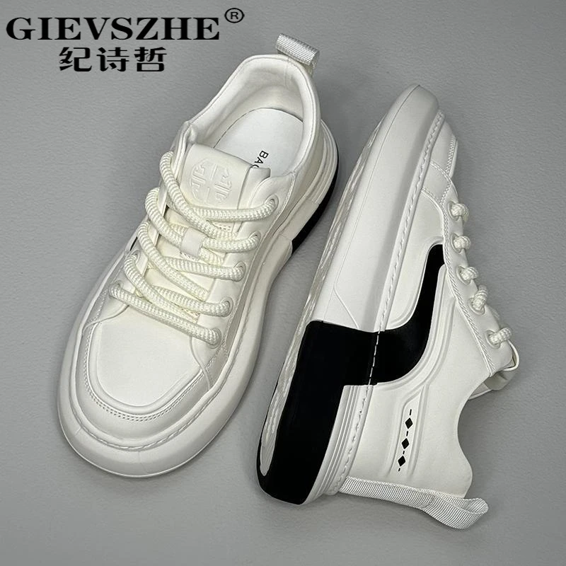纪诗哲板鞋子男款新款2025年爆款运动鞋厚底增高小白鞋轻便休闲鞋
