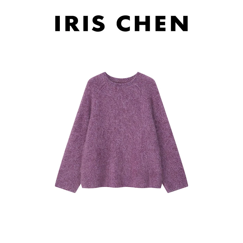 IRIS CHEN 滤镜 2024冬款顶极100山羊绒350g拉绒针织衫24SY646