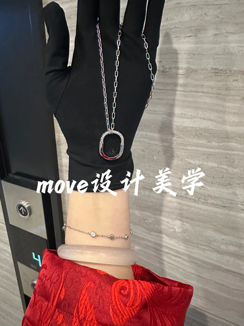 坠链均925银合成锆石 【锁重工】大号小众轻奢时尚百搭