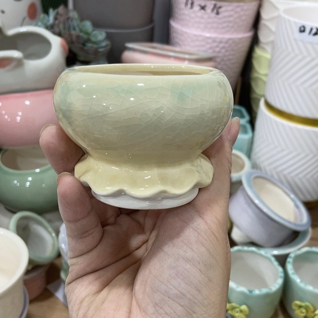 红陶高温陶瓷花盆满12米包邮