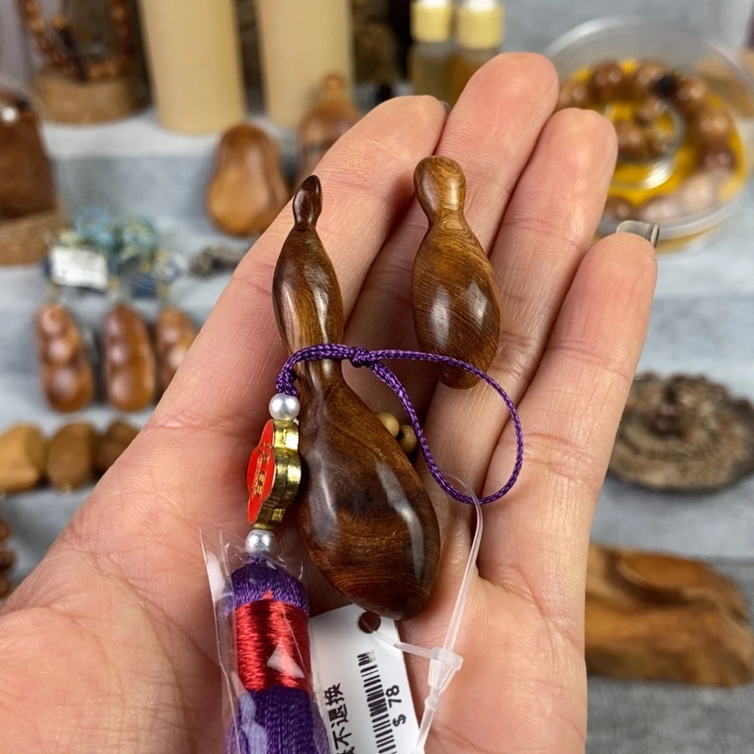 柏木（崖柏）手串/手链北太行高崖骨料随形葫芦吊坠 极