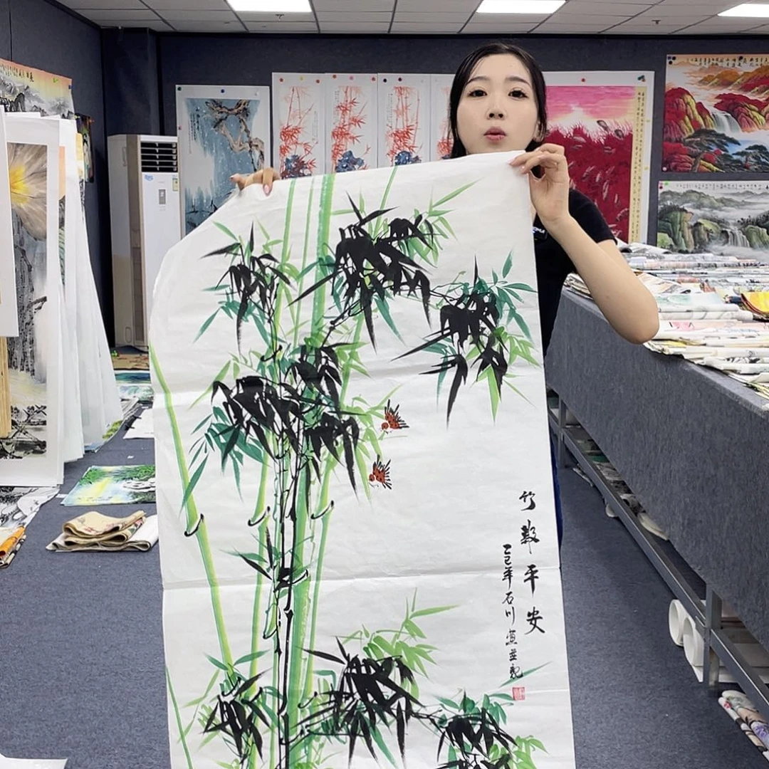 国画作品小姐姐放漏…