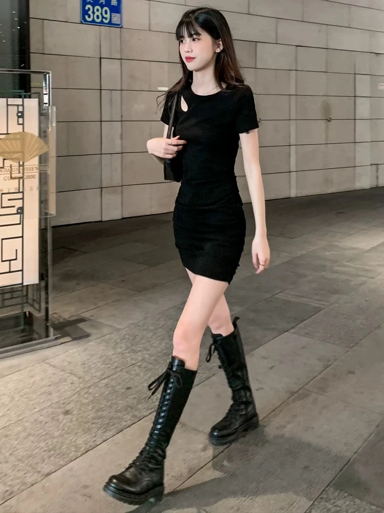 9988 设计感外穿内搭修身包臀连衣裙春夏2025新款显身材中长裙