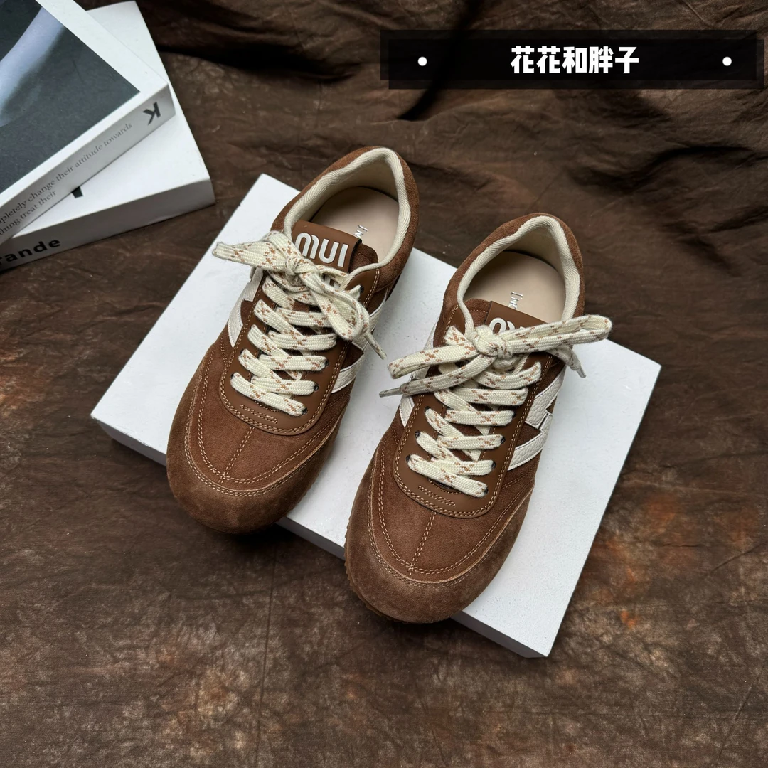 【NMD】时尚潮流百搭复古小众单鞋8720棕色