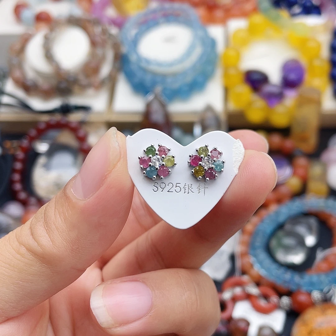 烟晶戒指银S925镶嵌