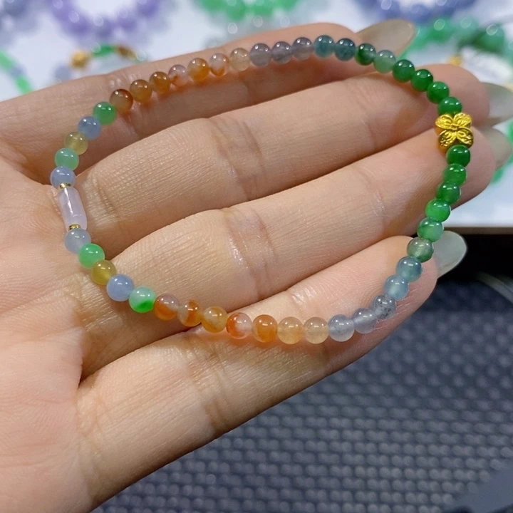 书***宁翡翠散珠天然缅甸翡翠卡3.6